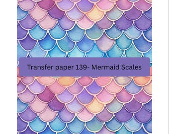 Mermaid Scales Water Soluble Transfer Paper: Polymer Clay Jewelry