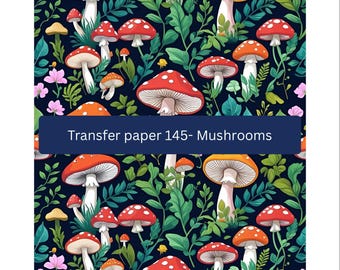 Papel de transferencia de hongos para arcilla polimérica: Diseño Forest Whimsy
