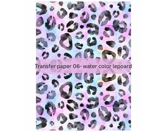 Watercolor Leopard Clay Transfer Sheet: Polymer Clay Jewelry (3”x5”)
