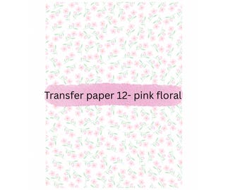 Pink Floral Clay Transfer Sheet: Polymer Clay Jewelry Supplies