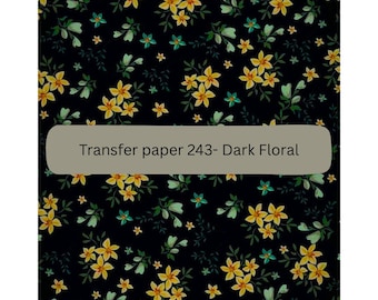 Papel de transferencia soluble en agua con diseño floral oscuro: Fabricación de joyas con arcilla polimérica