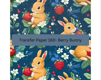 Bunny Strawberry Water Soluble Transfer Paper: Polymer Clay Supplies