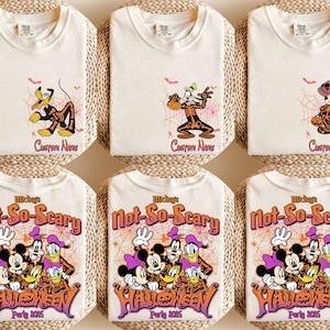 All Characters Skeleton Shirt Disney Halloween 2025, Mickey’s Not So Scary Family Trip Tee, Spooky Season Disney Matching Shirt