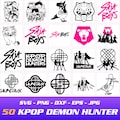 50 Huntrix Kpop Demon Hunters PNG, Svg Layered Item, Clipart, Cricut, Digital Vector Cut Files, Svg, Png, Dxf, Eps 50 Unique Designs product logo