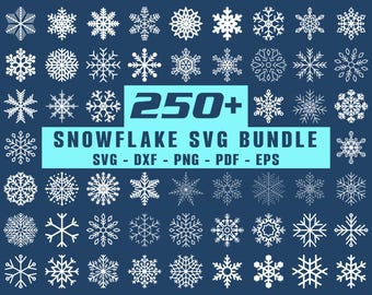 Sneeuwvlok SVG-bundel, winterclipart (digitale download)
