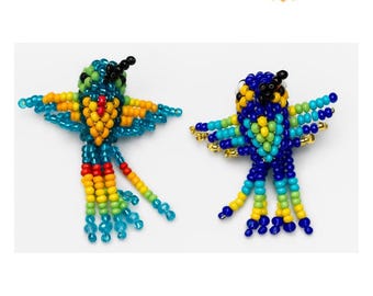 Beaded Bird – Handmade Bird Art Jewelry, Gift for Bird Lovers