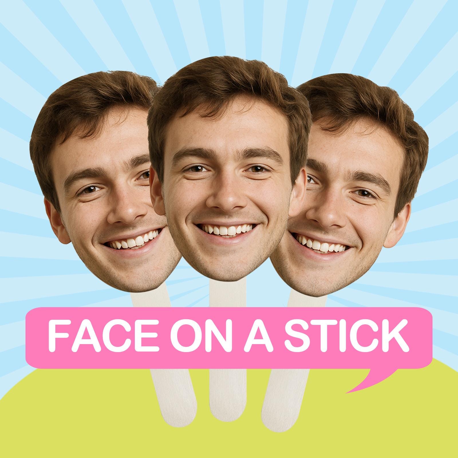 Custom Face on A Stick,Big Head On A Stick,Bachelorette Party Decor,Custom Face Cutout,Bridal Party Props,Fat Head,Pet Face on a Stick