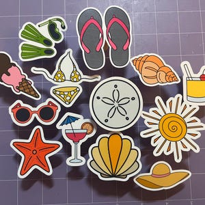 Summer and Beach fun Stickers