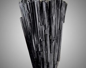 Black Tourmaline Crystal Specimen, Natural Schorl Tourmaline Cluster, Large Raw Mineral, Collector Crystal 474 grams