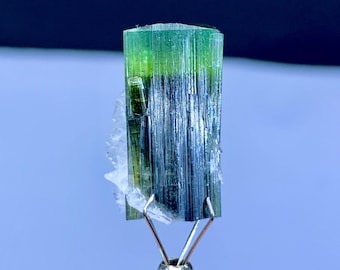 Green Cap Tourmaline with Cleavelandite: Natural Crystal Specimen, 30.30 Carat