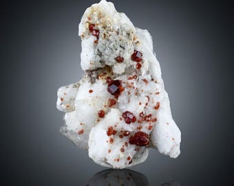 Red Spessartine Garnet Crystal cluster, Garnet Mineral Specimen 172 gram