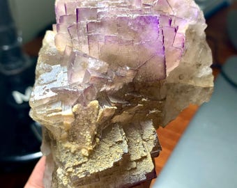 Natural Purple Phantom Fluorite Specimen from Pakistan - 295 gram