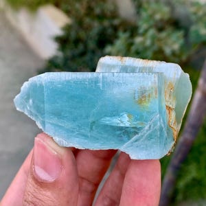 Sky Blue Aquamarine Crystal: Terminated Gemstone from Shigar Valley, Pakistan (149 grams)
