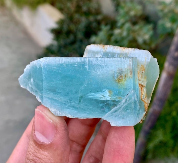 Natural Sky Blue Aquamarine Crystal, Terminated Aquamarine