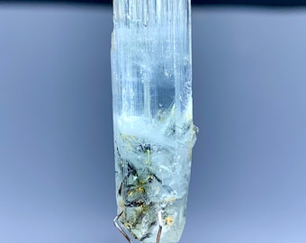 Blauer Aquamarin mit Schörl Einschlüssen, Natürlicher Aquamarin aus Pakistan - 32.20 karat