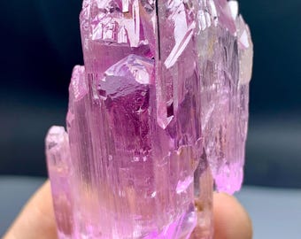 Gemmy Pink Kunzite with Spikes Terminations ! Kunzite Crystal Specimen - 59 grams