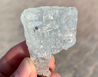 Wassergeätzter Aquamarin Kristall aus dem Shigar-Tal Pakistan - 40 gramm
