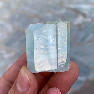 Sky Blue Aquamarine Crystal, Natural Terminated Aquamarine from Shigar valley Pakistan - 44 grams