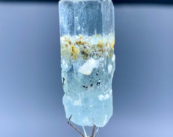 Ein transparenter himmelblauer Aquamarin-Kristall, Beendeter Aquamarin aus dem Shigar-Tal Pakistan - 46.65 Karat