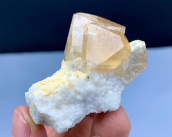Golden Topaz Crystals on Albite, Skardu Pakistan, 67 grams