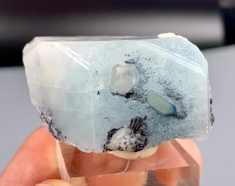 AquaMorganite combine Blue Quartz, Bicolor Beryl, Afghan Crystal Minerals 30 gram