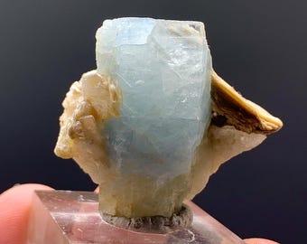 Blue Aquamarine Crystal with Mica from Pakistan - 17 Gram