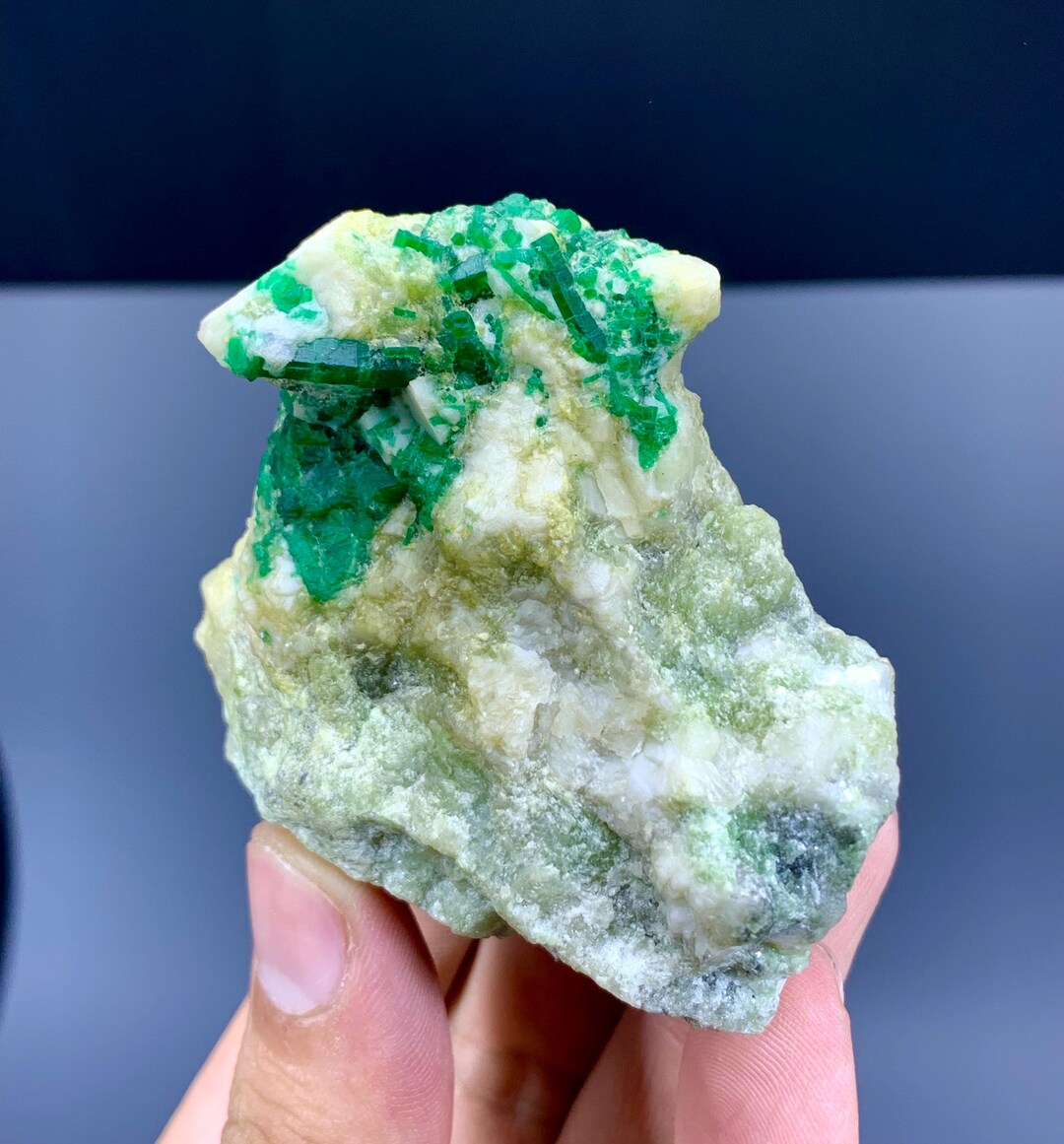 Natural Green Emerald Cluster on Matrix | Swat Valley Pakistan