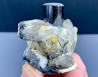 Natural Terminated Schorl Tourmaline on Quartz from Skardu Pakistan - 39 gram