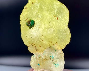 Lemon Yellow Bubble Brucite Crystal from Pakistan 38 gram