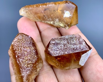 Terminated Rich Golden Color Topaz Crystals from Skardu Pakistan - 65 gram