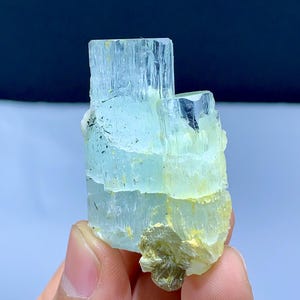 Blue Aquamarine Crystals, Natural Aquamarine Specimen, Terminated Aquamarine from Shigar valley Pakistan - 36 gram