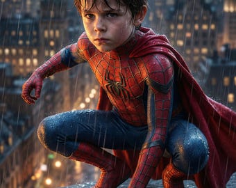 Custom Superhero Portrait, Cinematic Kids Digital Art, Fantasy Wall (Digital Download)