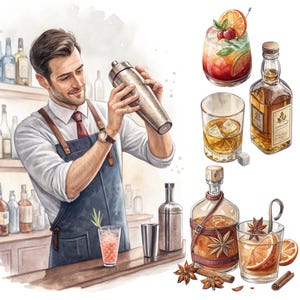 Bevande e cocktail, pacchetto 710, immagini PNG - Sublimazione, adesivi, fai da te, arti stampabili