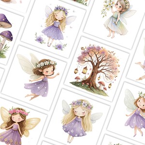 Watercolor Purple Fairy Clipart – Fantasy Fairy Digital Art Bundle - Etsy