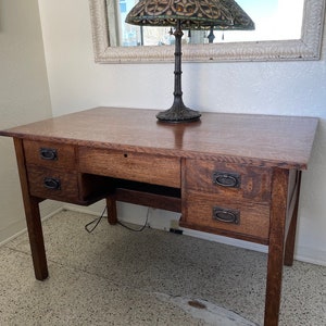 Authentic 1900 Antique Gustav Stickley Larger Desk RARE Local Pickup