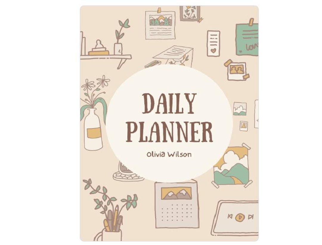 Printable Daily Planner | Cute Illustrated Planner Pages | 10-page A4 ...