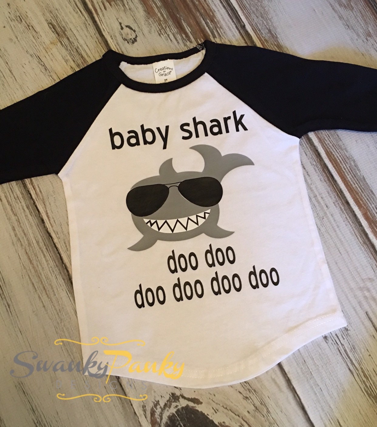 Baby Shark Raglan Shirt | Etsy