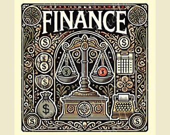 College Major Finance Sticker | Money & Investment Gift | Economist Decal for Laptops, Water Bottles, Notebooks