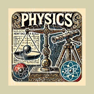 College Major Physics Sticker | Science & STEM Gift | Physicist Decal for Laptops, Water Bottles, Notebooks