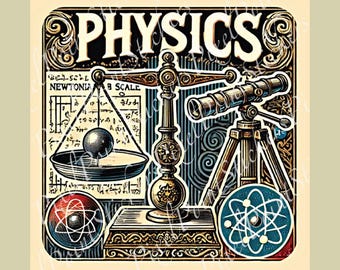 College Major Physics Sticker | Science & STEM Gift | Physicist Decal for Laptops, Water Bottles, Notebooks
