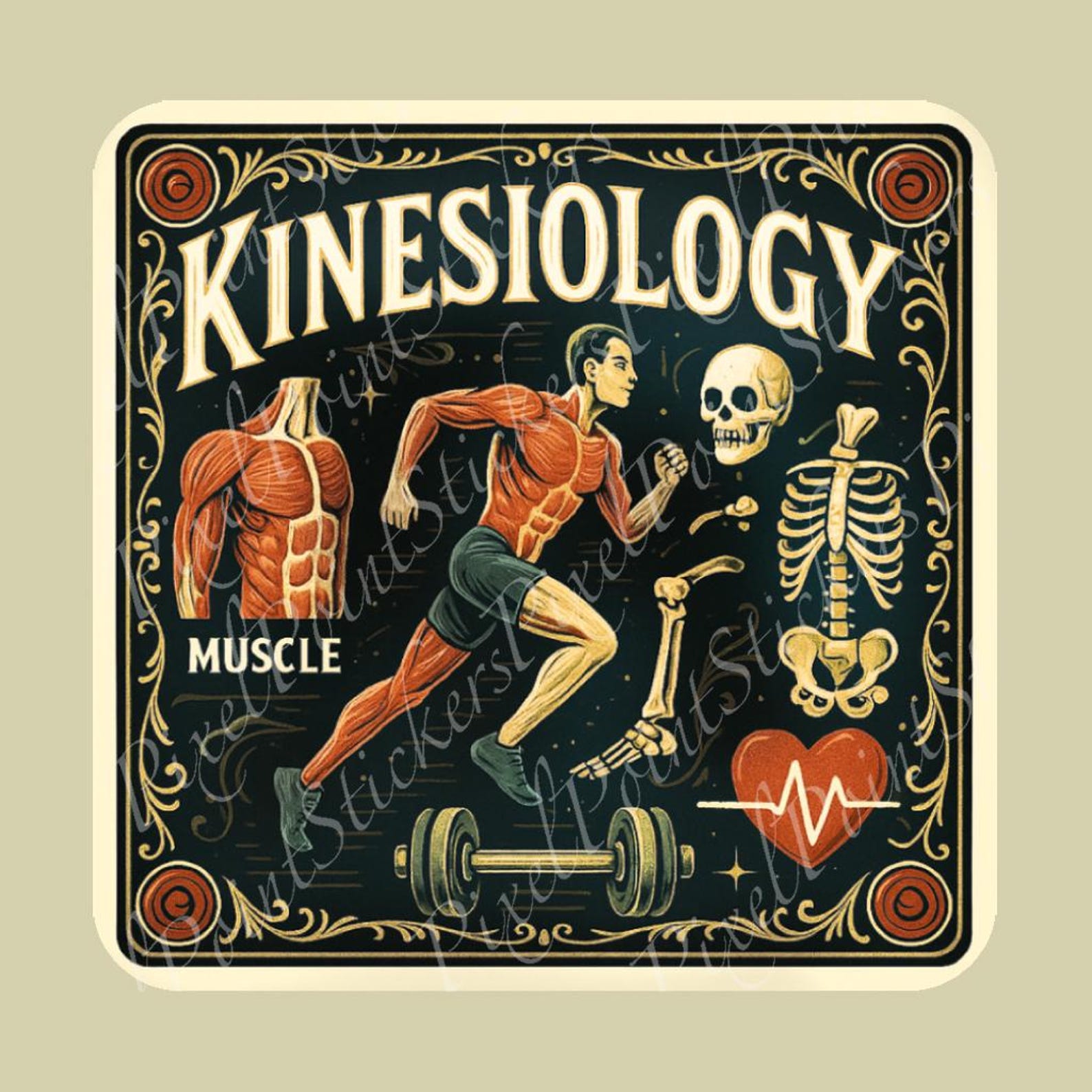 Kinesiology Sticker | Movement Science Gift | Vintage Kinesiology Decal ...