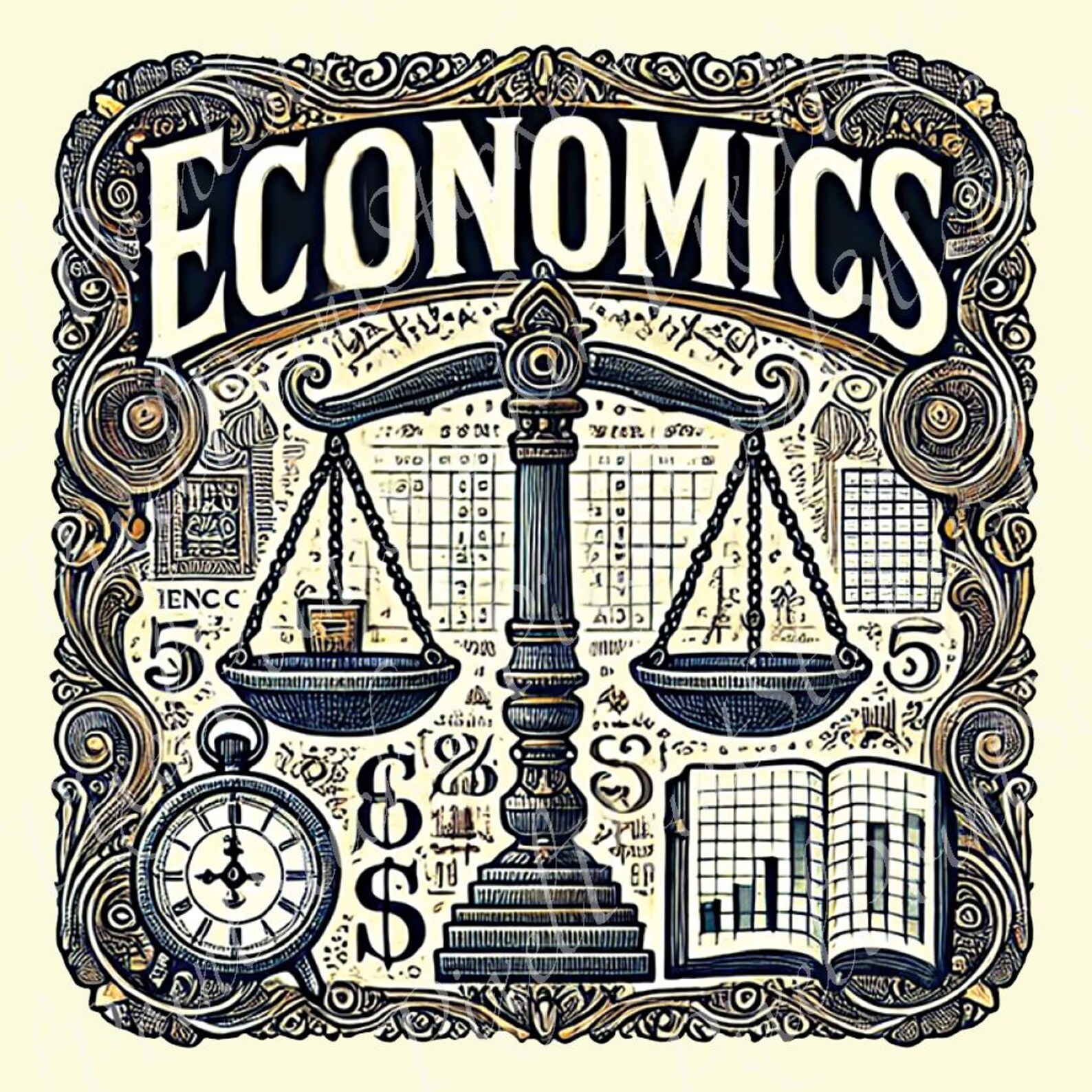 Vintage Economics Sticker: Economics Major Gift | Academic Decal for Laptops, Water Bottles ...