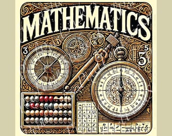 Vintage Mathematics Sticker: Math Major Gift | Academic Decal for Laptops, Water Bottles, Journals