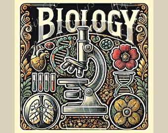 Vintage Biology Sticker: Biology Major Gift | Academic Decal for Laptops, Water Bottles, Journals