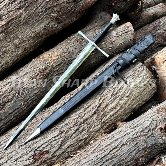 Handmade 5160 Spring Steel Medieval Two Handed Gothic Long Sword