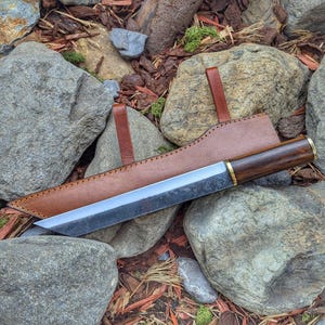 Viking Seax Knife with leather Sheath