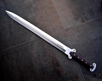 Espada de gladiador romano de acero D2 forjada a mano