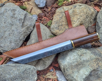 Viking Seax Knife with leather Sheath