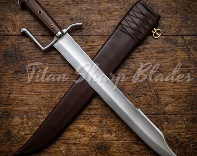 Featured listing image: Hand Forged Spring Steel Gustav Messer Sword | Best Wedding Gift