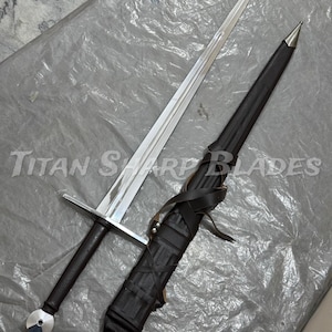 Hand Forged High Carbon Steel Two Handed Templar Style Sword